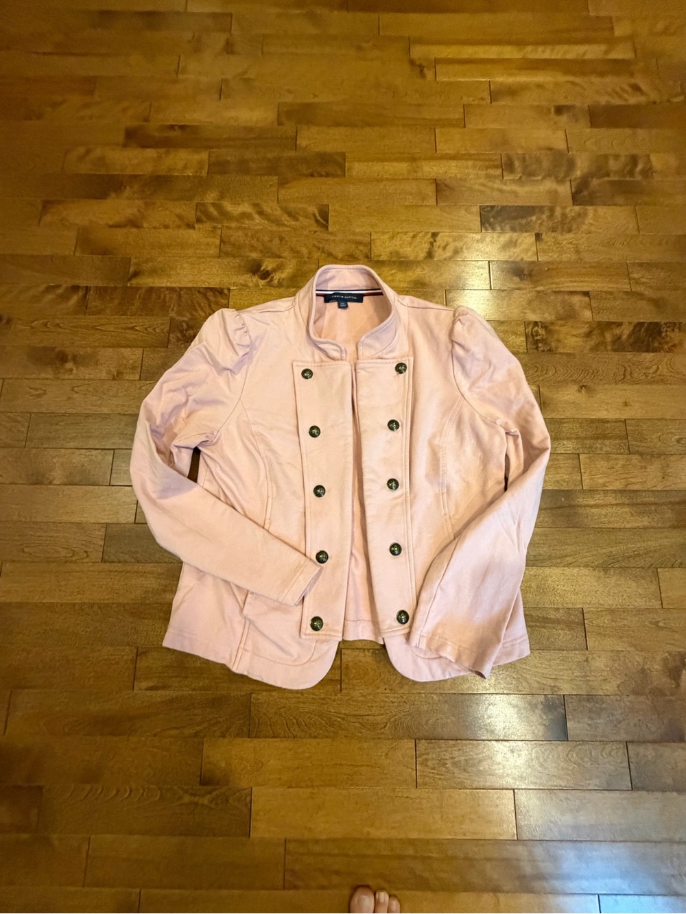 Tommy Hilfiger Pink Double-Breasted Military Blazer